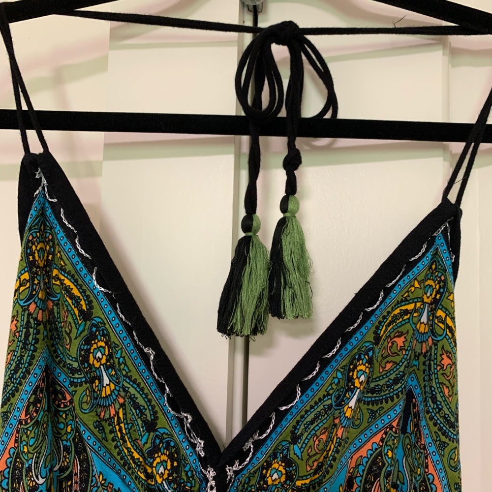 Boho Paisley Print Maxi Dress OS Like New